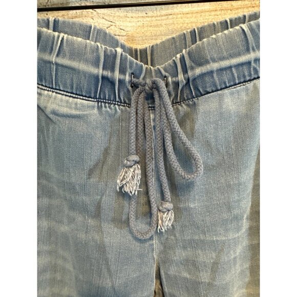 cloth & stone Distressed Light Wash Denim Jogger Pants - Picture 3 of 5